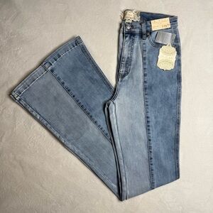 Altard State High-Rise Flare Jeans Two-Tone Light Wash Blue Women’s Size 28/7
